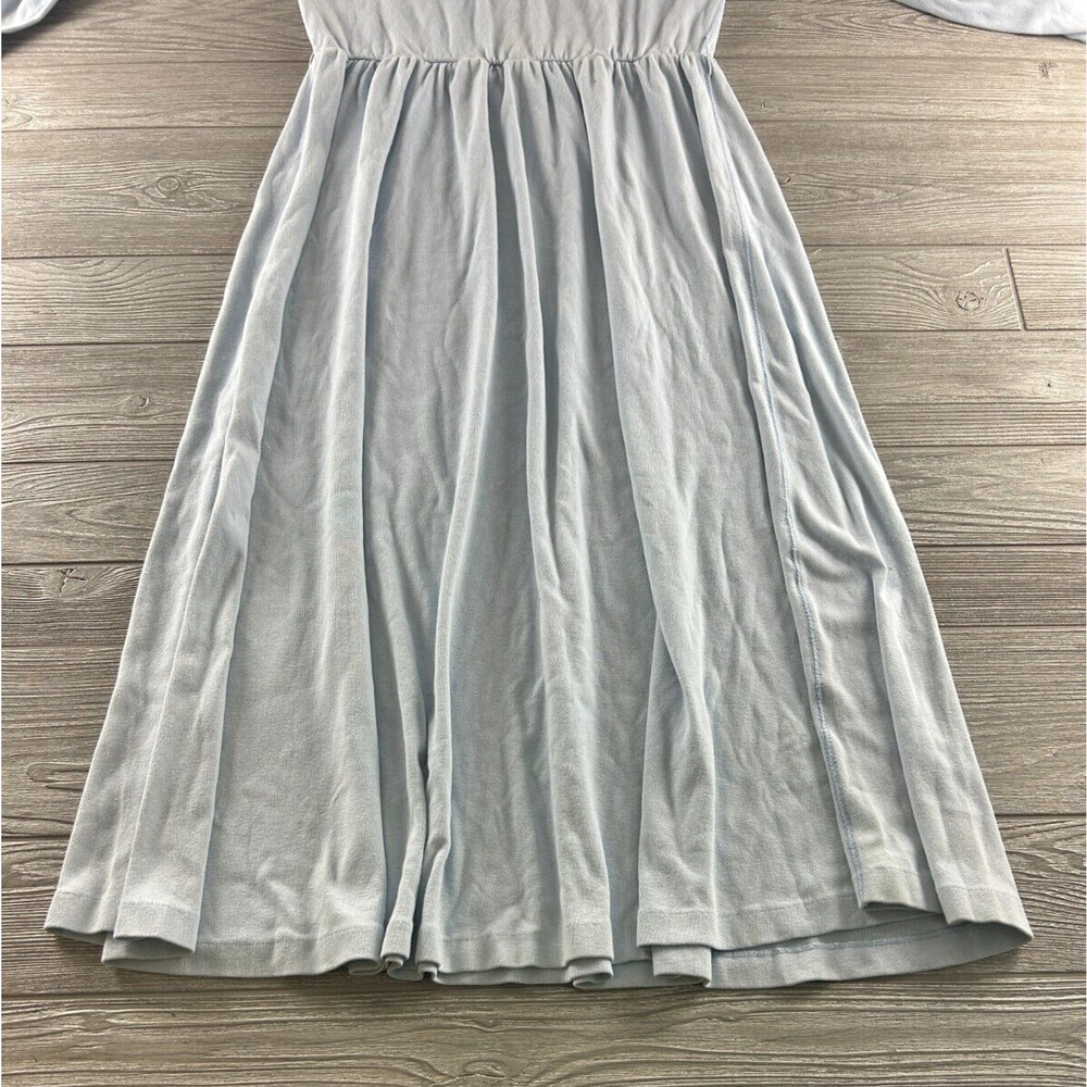 VTG Polo Ralph Lauren Womens Size Large Knit Henley Light Blue Maxi Dress Long - Picture 8 of 9